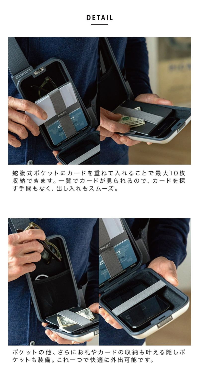 フランス製 アルミ スリングバッグ PHONE BAG OGON（オゴン） 翌日出荷