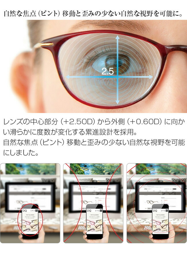視力補正用メガネ ピントグラス PG-709[老眼鏡 眼鏡 めがね メガネ