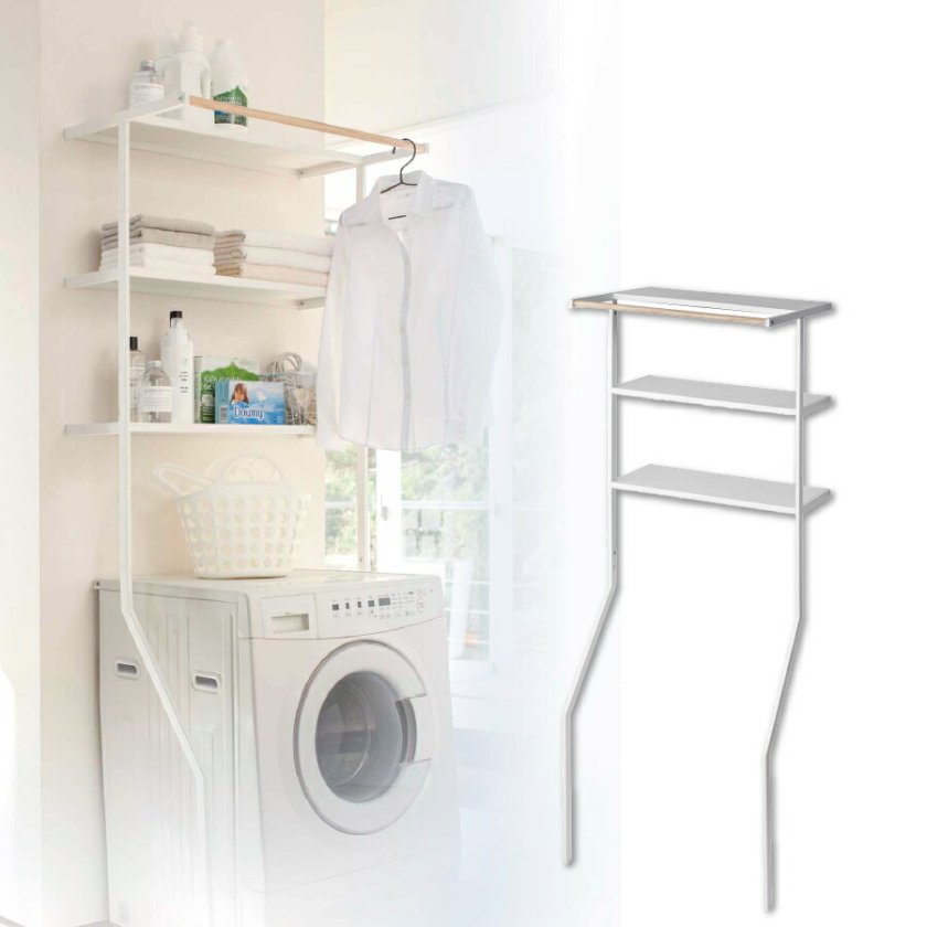 山崎実業 立て掛けランドリーシェルフ タワー tower モノトーン
