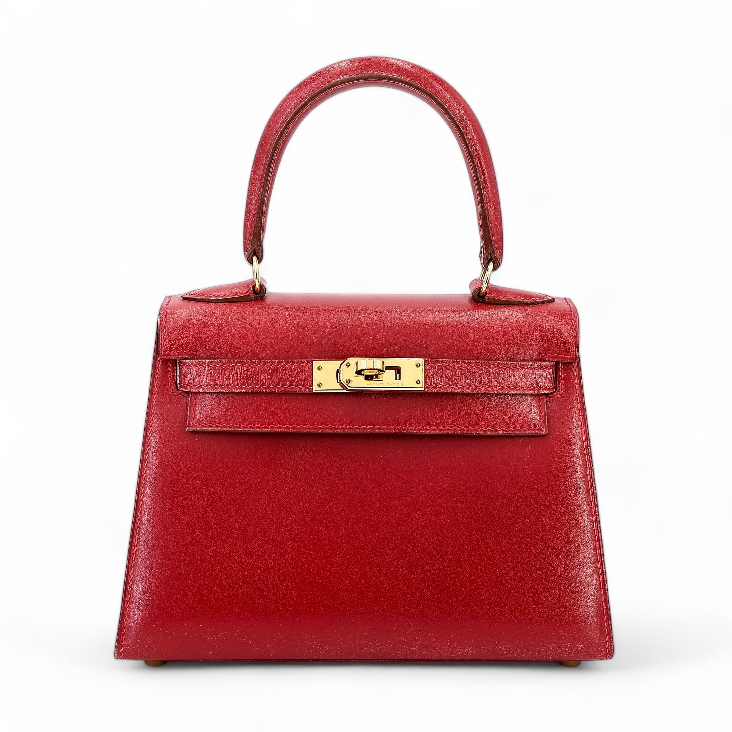 ランク A HERMÈS エルメス ミニケリー ルージュヴィフ (53) ボックス