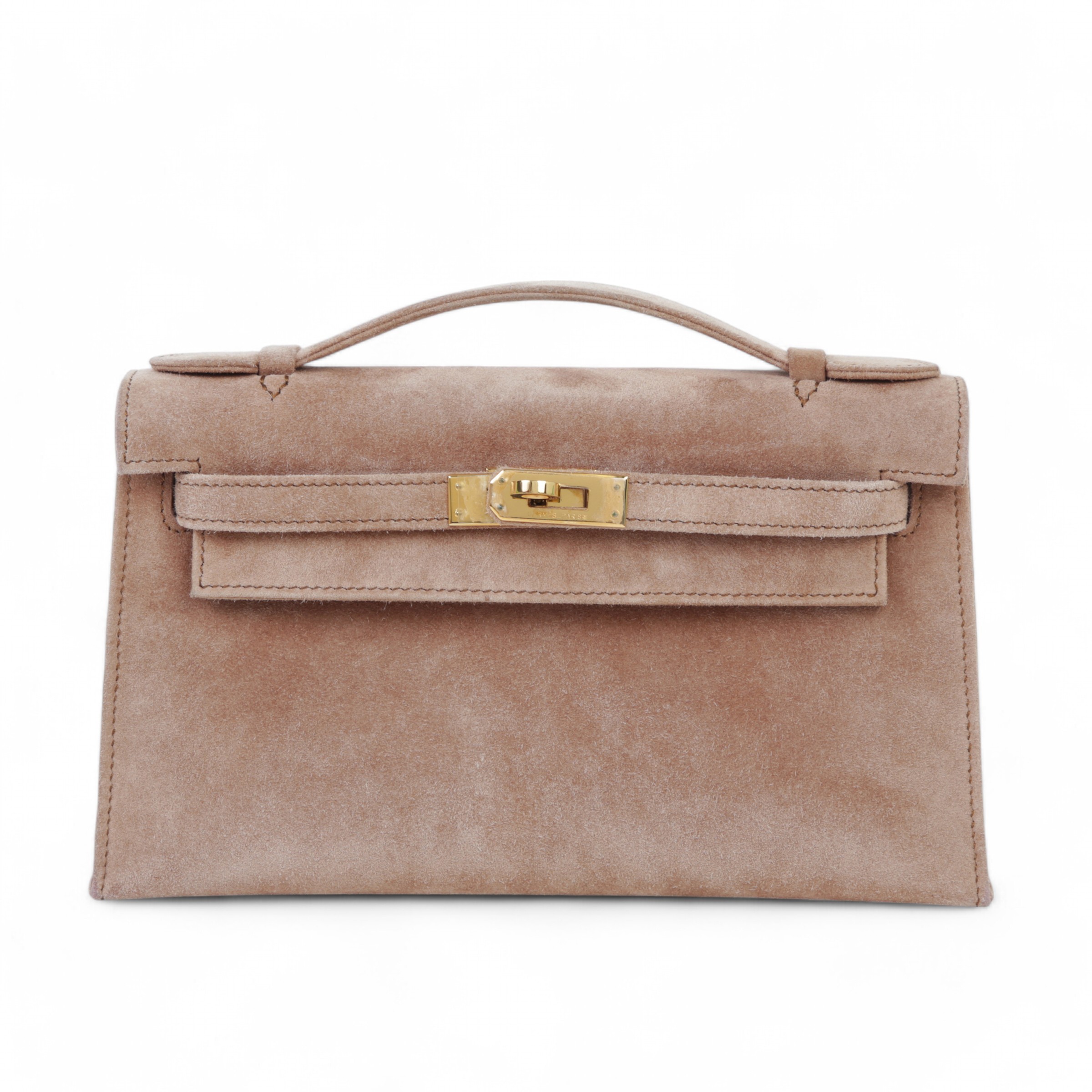 ランク AB HERMÈS エルメス ポシェットケリー ブラウン ドブリス