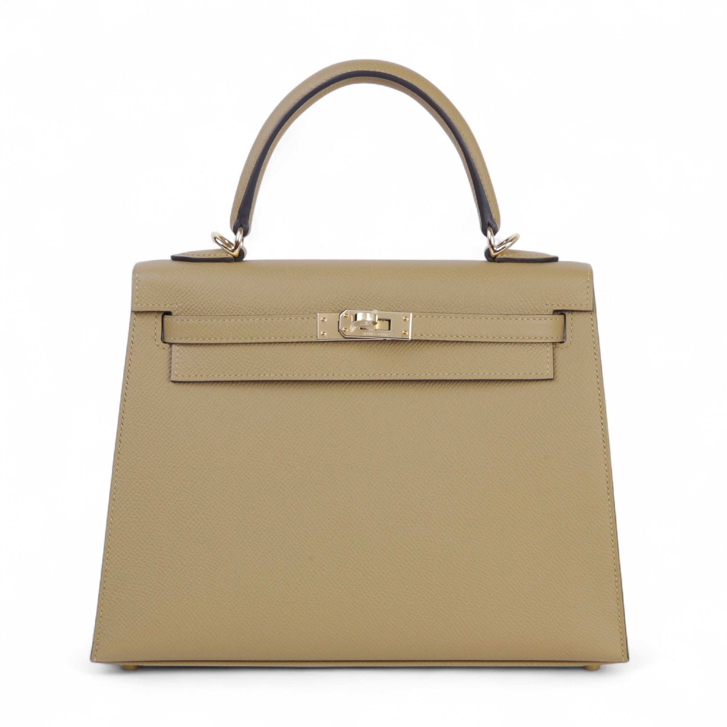 Brand New ( Rank N ) HERMÈS Kelly 25 Sellier Poussiere (1C) Epsom