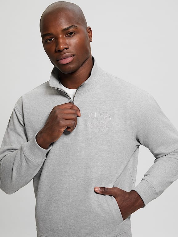 GUESS® Eco Tyler Zip Mock Neck Sweater