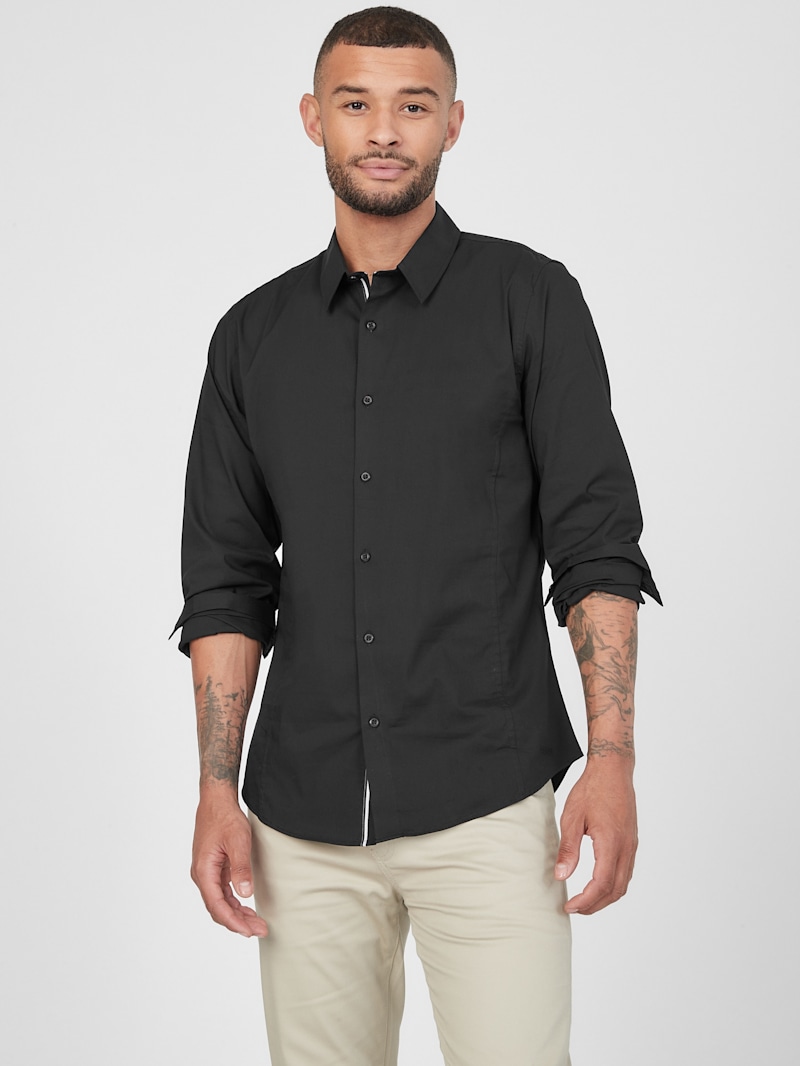 Damon Poplin Shirt | GUESS Factory
