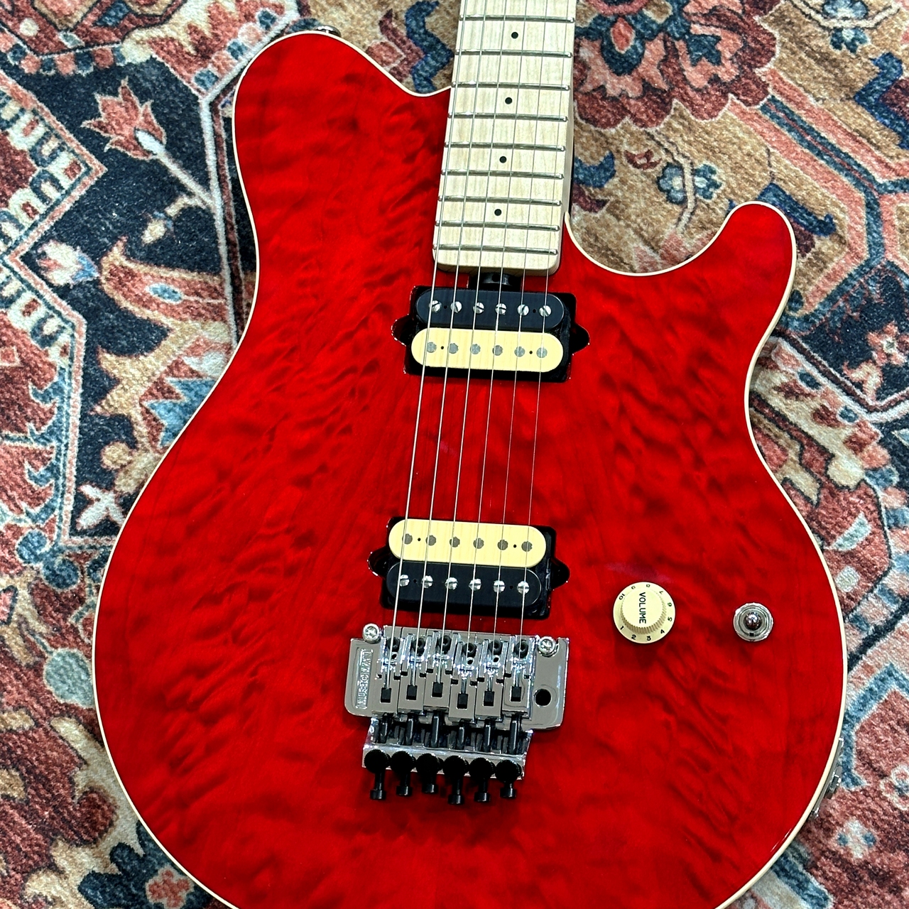 MUSIC MAN Axis KID Limited Trans Red Quilt Mutching Head
