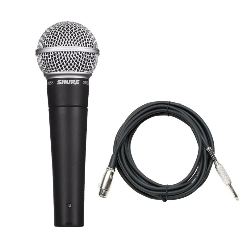 Shure SM58-LCE【マイクケーブルセット(XLRメス-TSフォン)5.0m】(定番