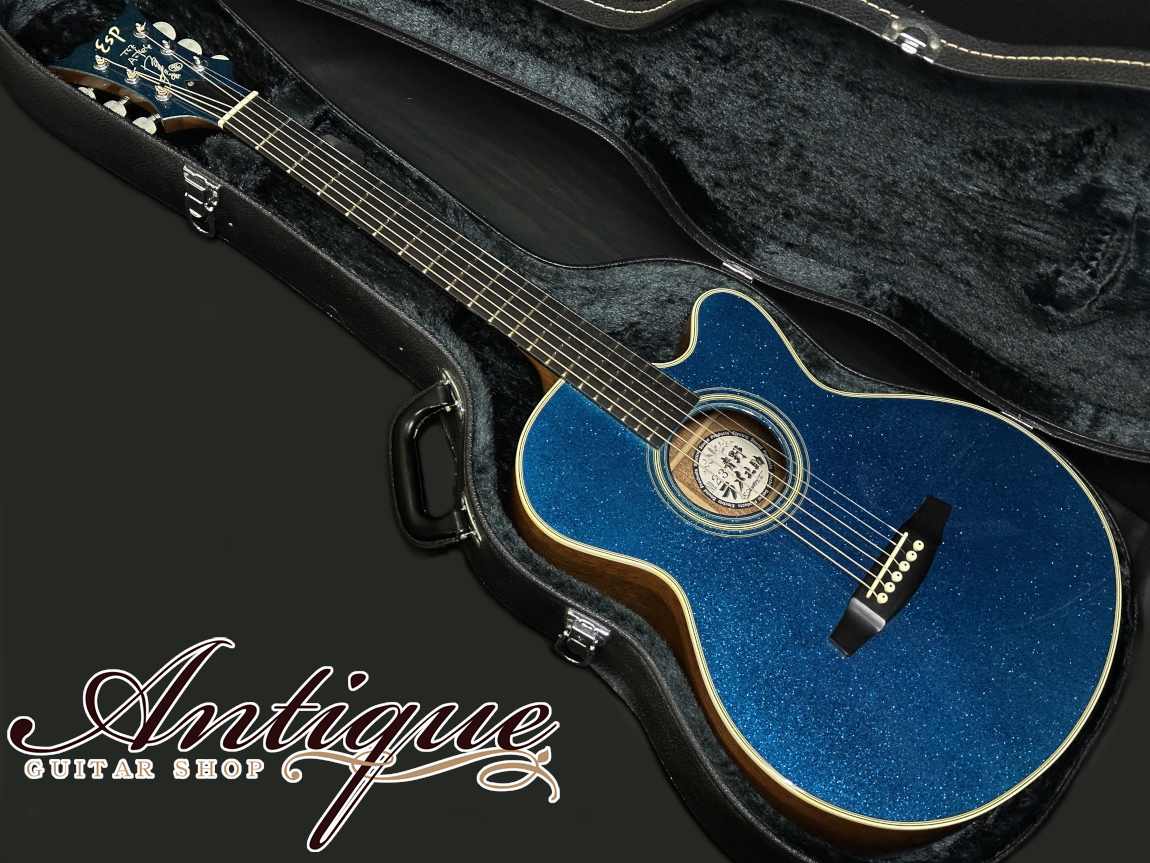 ESP Limited Edition THE ALFEE SAKAZAKI Model 2001 Blue Sparkle Top