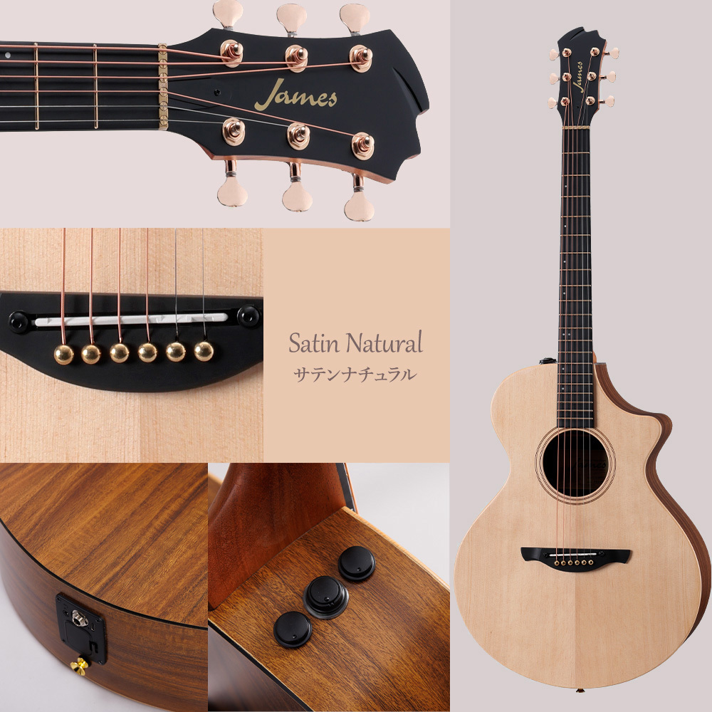 James J-300CII サテンナチュラル エレアコ 生音エフェクト トップ単板