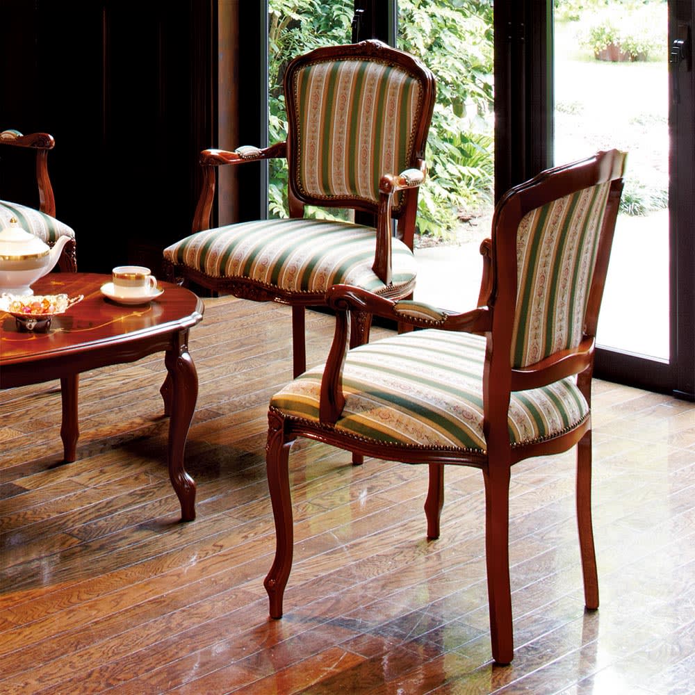 ノットアンティークス シングルソファ エンペラーズチェア ロココ 彫刻