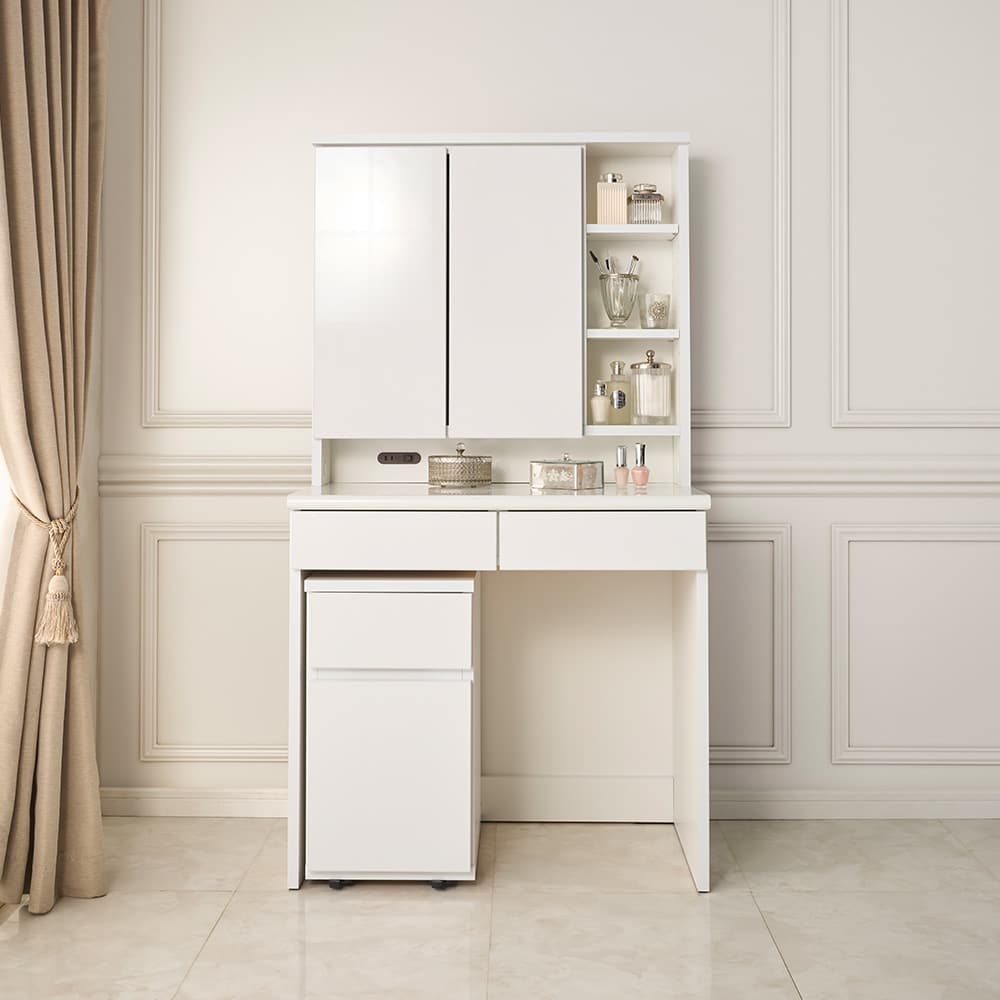 ドレッサー兼用デスク 幅75.5cm奥行45cm 通販 - ディノス