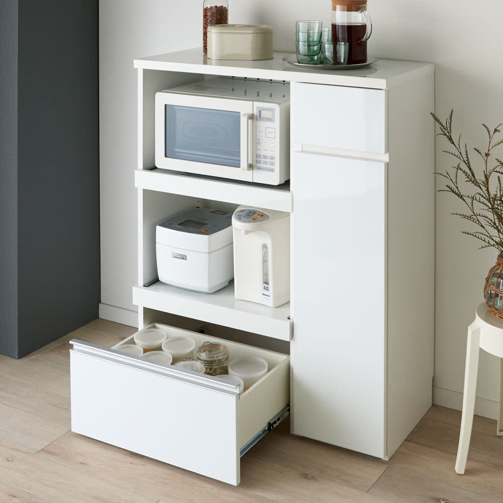 サイズが選べる家電収納キッチンカウンター ハイタイプ 幅90cm 通販