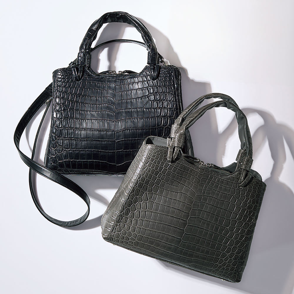 Laquju/ラクジュ マットクロコダイル2WAYバッグ 通販 - ディノス