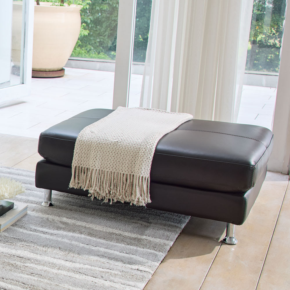 LX 総革張り（セミアニリン厚革）フットスツール/オットマン 通販