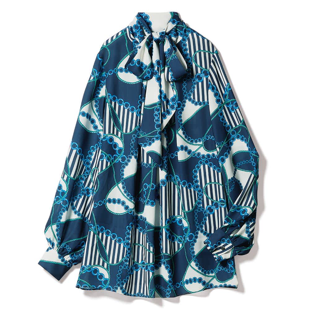 ラッティ社 ロープチェーン柄 ボウタイ ブラウス 通販 - ディノス