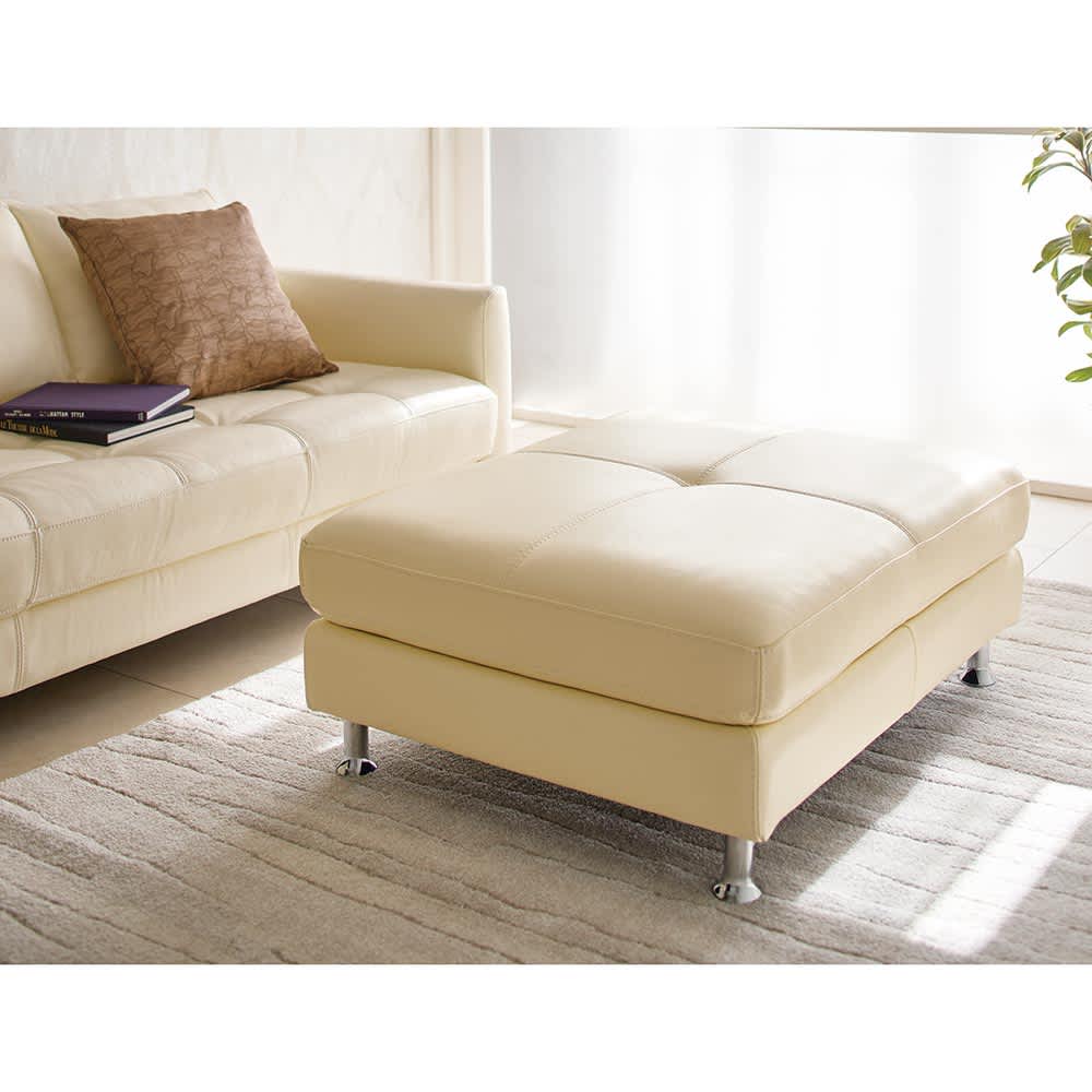 LX 総革張り（セミアニリン厚革）フットスツール/オットマン 通販