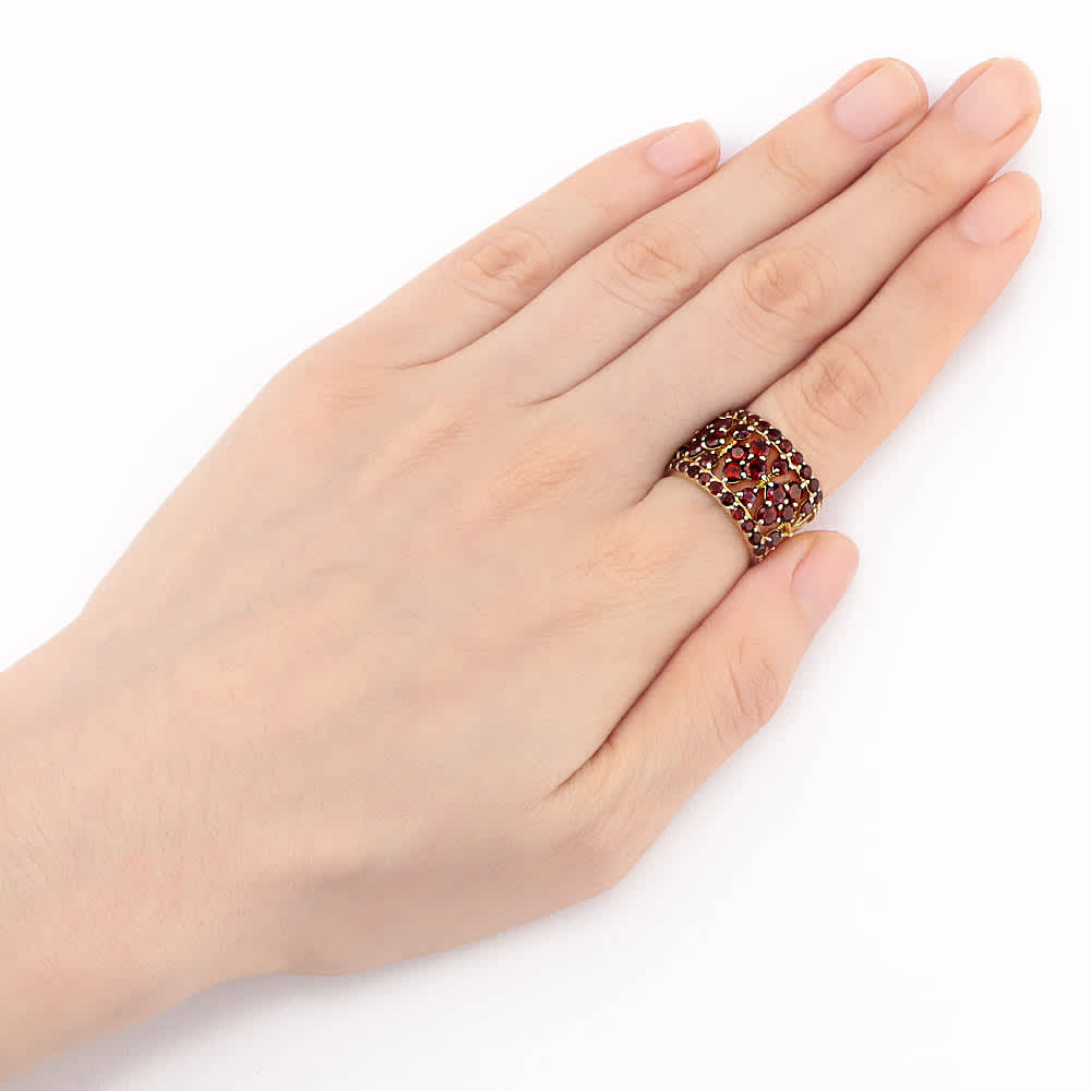 ROKUZAN/碌山 SV ガーネット ボリュームリング 通販 - ディノス