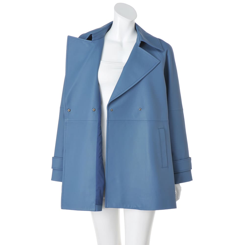 イタリアンラムレザー ダブルブレスト コート 通販 - ディノス