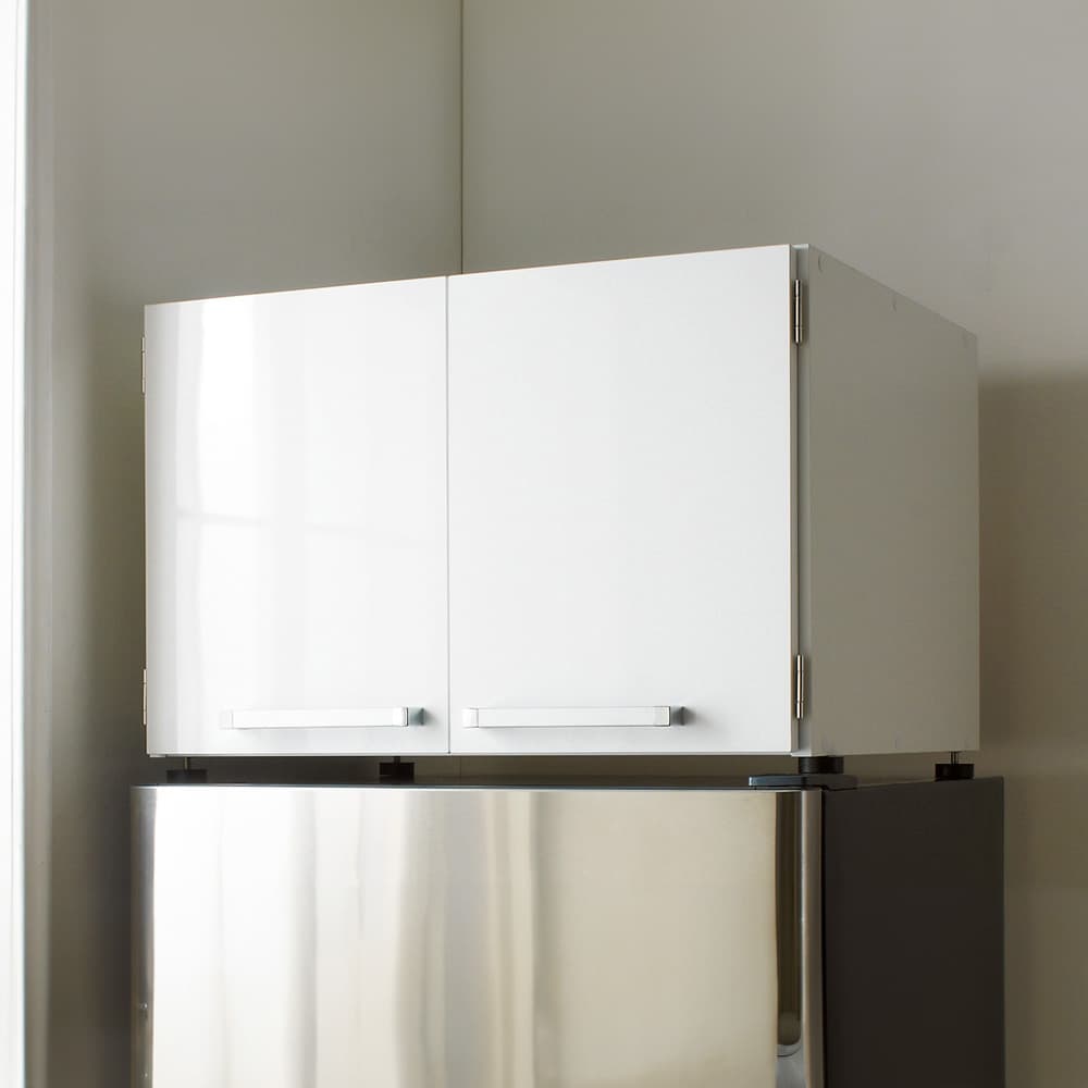 光沢仕上げ・冷蔵庫上ストッカー 幅63cm（脚部65cm） 通販 - ディノス