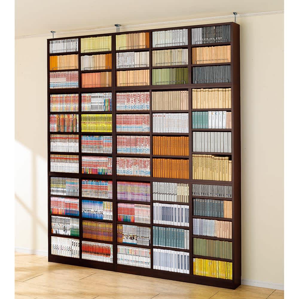 1cmピッチ薄型壁面書棚 奥行28cm 幅42cm 高さ180cm オープン 通販