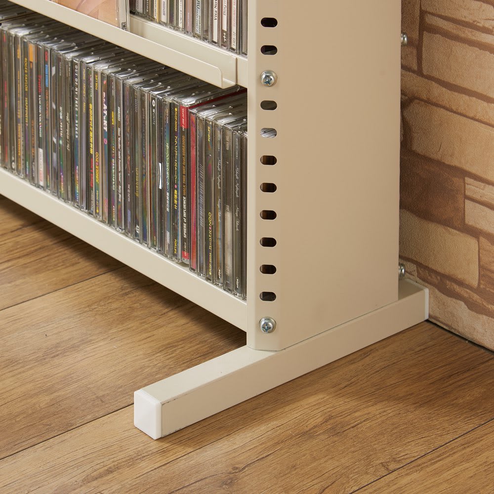 たっぷり収納！スチールラック 突っ張り式 CD用 幅121.5cm 通販 - ディノス