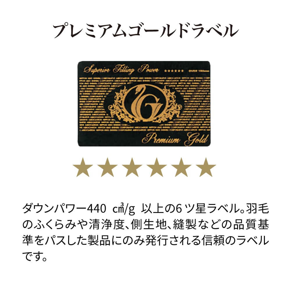 最高位ラベル取得ポーランド産マザーグース プレミアム羽毛掛け布団