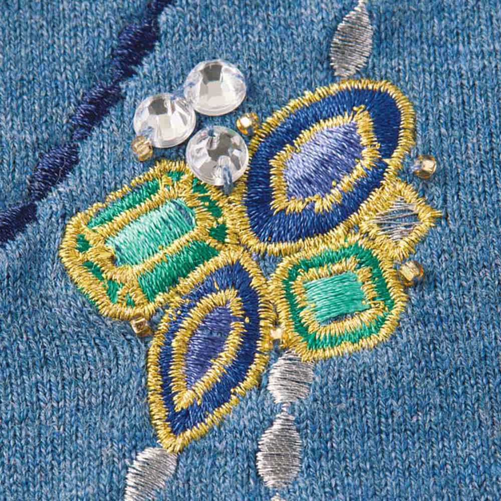 ビーズ刺しゅう入り ニットカーディガン 通販 - ディノス