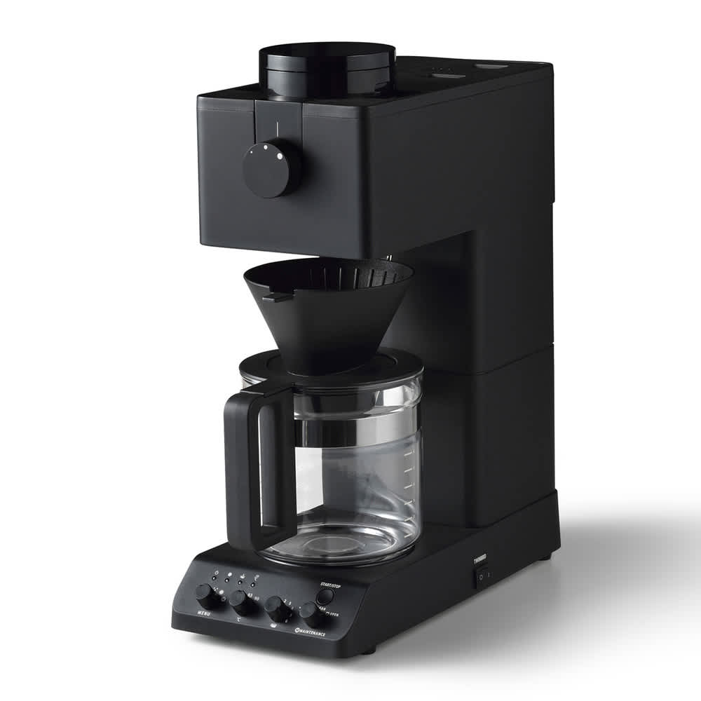 ☆カフェバッハ監修☆全自動ミル付きコーヒーメーカー 3杯用 ブラック