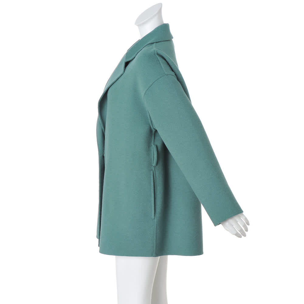 ウール混 リバー仕立て ハーフコート 通販 - ディノス