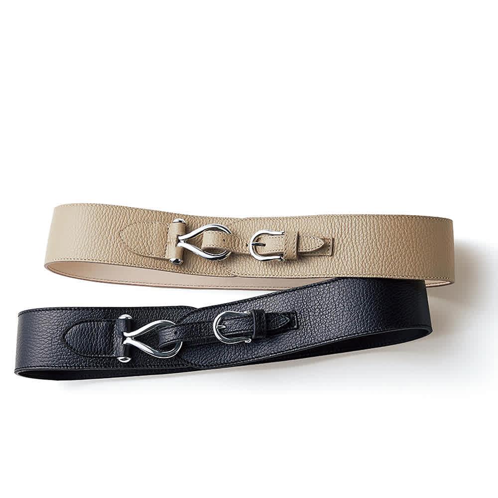 Gianni Pizzini/ジャンニピジーニ レザー ワイドベルト（イタリア製