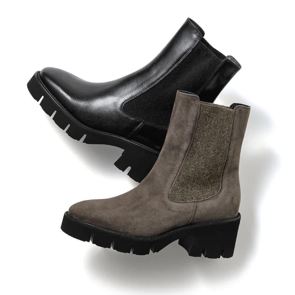 Luca Grossi／ルカグロッシ サイドゴア ショートブーツ（イタリア製