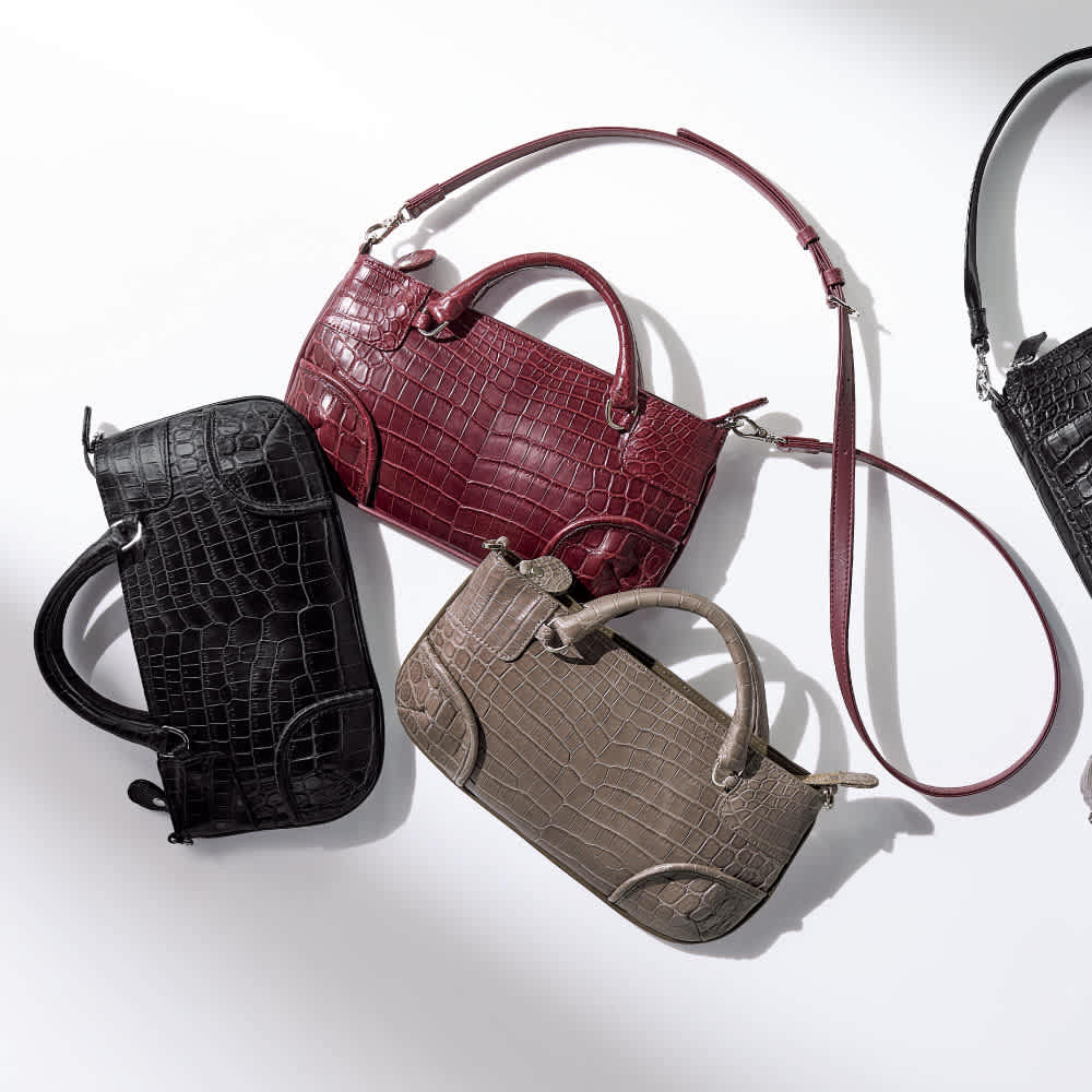 Laquju／ラクジュ マットクロコダイル 2WAY ショルダーバッグ 通販