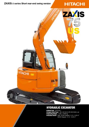ZX75US-3 - HITACHI Construction Machinery - PDF Catalogs