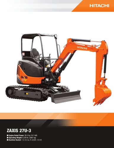 ZX27U-3 - Deere-Hitachi Construction Machinery - PDF Catalogs