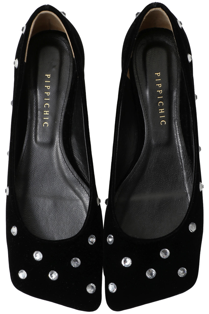 PIPPICHIC(ピッピシック)｜LINDA DIAMOND ベルベットフラットシューズ