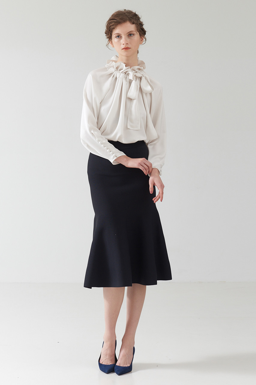 DESIGNWORKS(デザインワークス)｜サテンリボンブラウス/オフホワイト