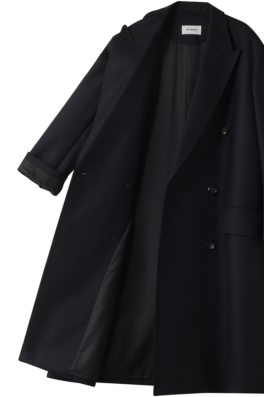 THE RERACS(ザ・リラクス)｜ダブルピークドテーラードコート/ダーク