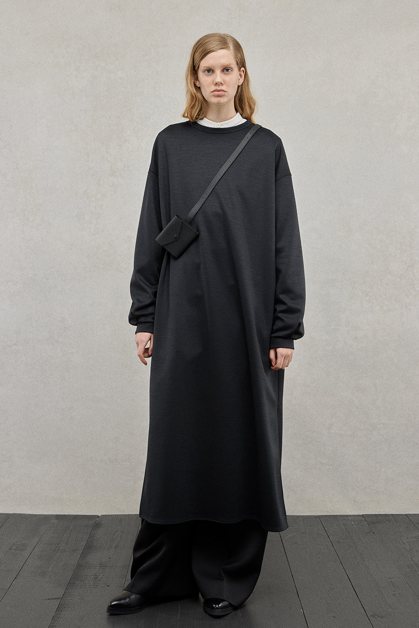 THE RERACS(ザ・リラクス)｜ロングスリーブドレス/ブラック の通販