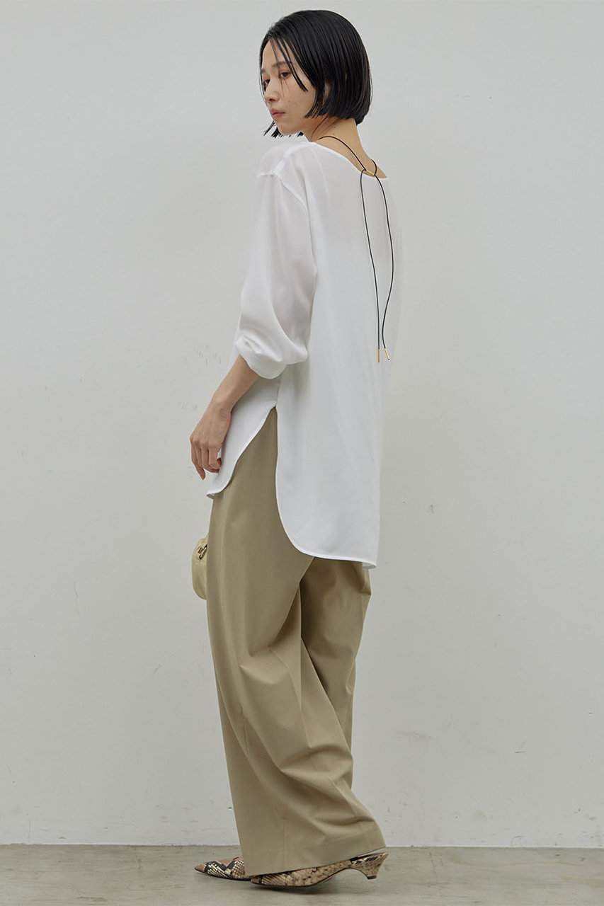 GALLARDAGALANTE(ガリャルダガランテ)｜ダブルタックパンツ/ベージュ