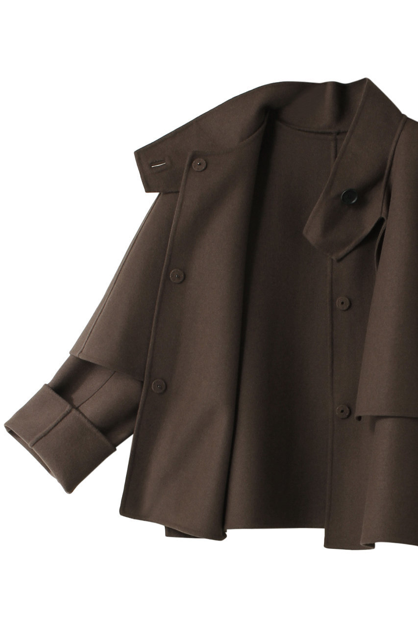 ADORE(アドーア)｜ライトリバーケープ付きノーカラージャケット