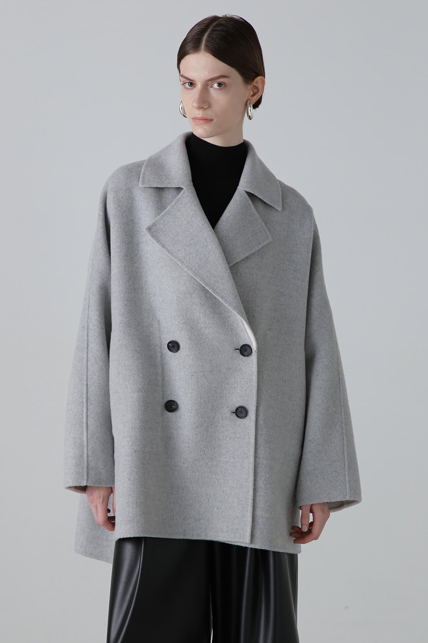 ADORE(アドーア)｜◇カシミヤ混2TONEリバーコート/グレー の通販