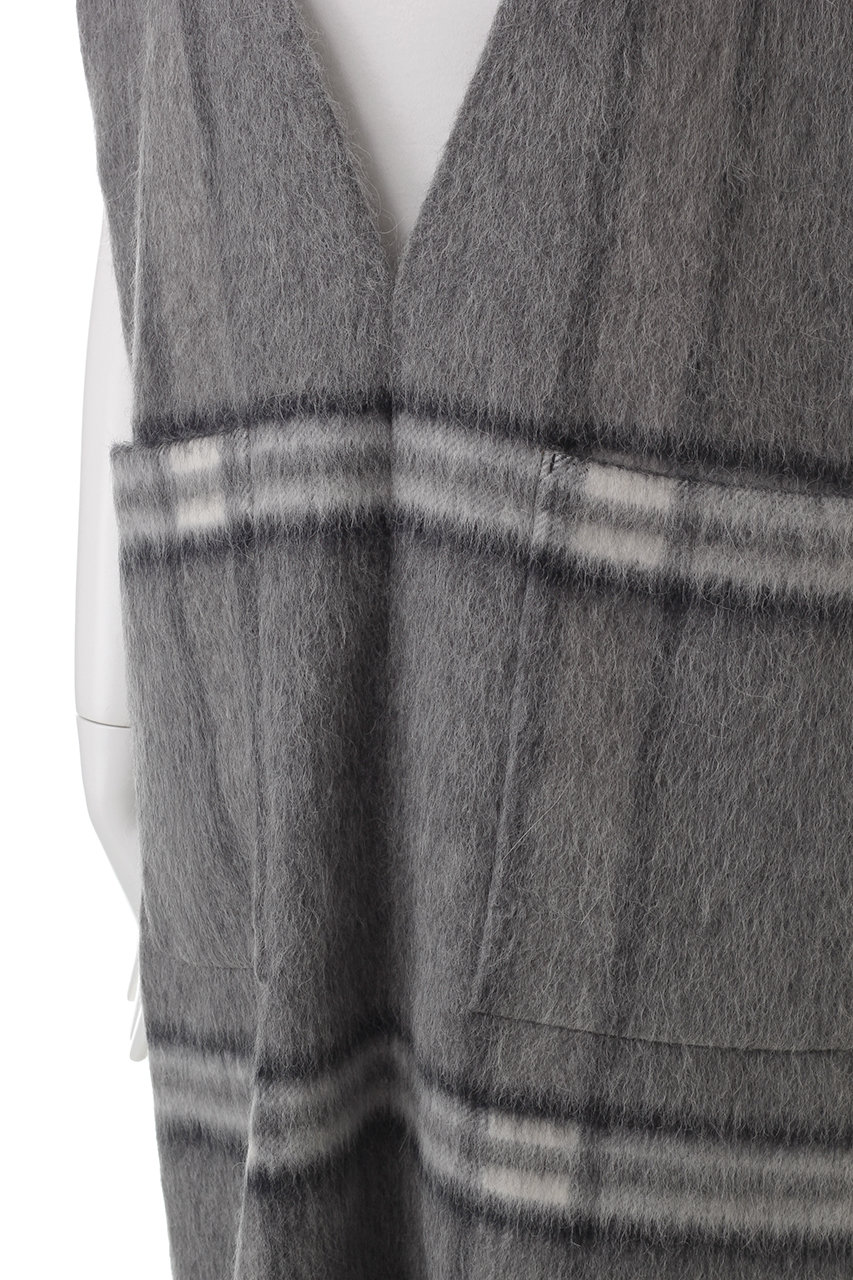 ADORE(アドーア)｜アルパカシャギーチェックワンピース/グレー の通販