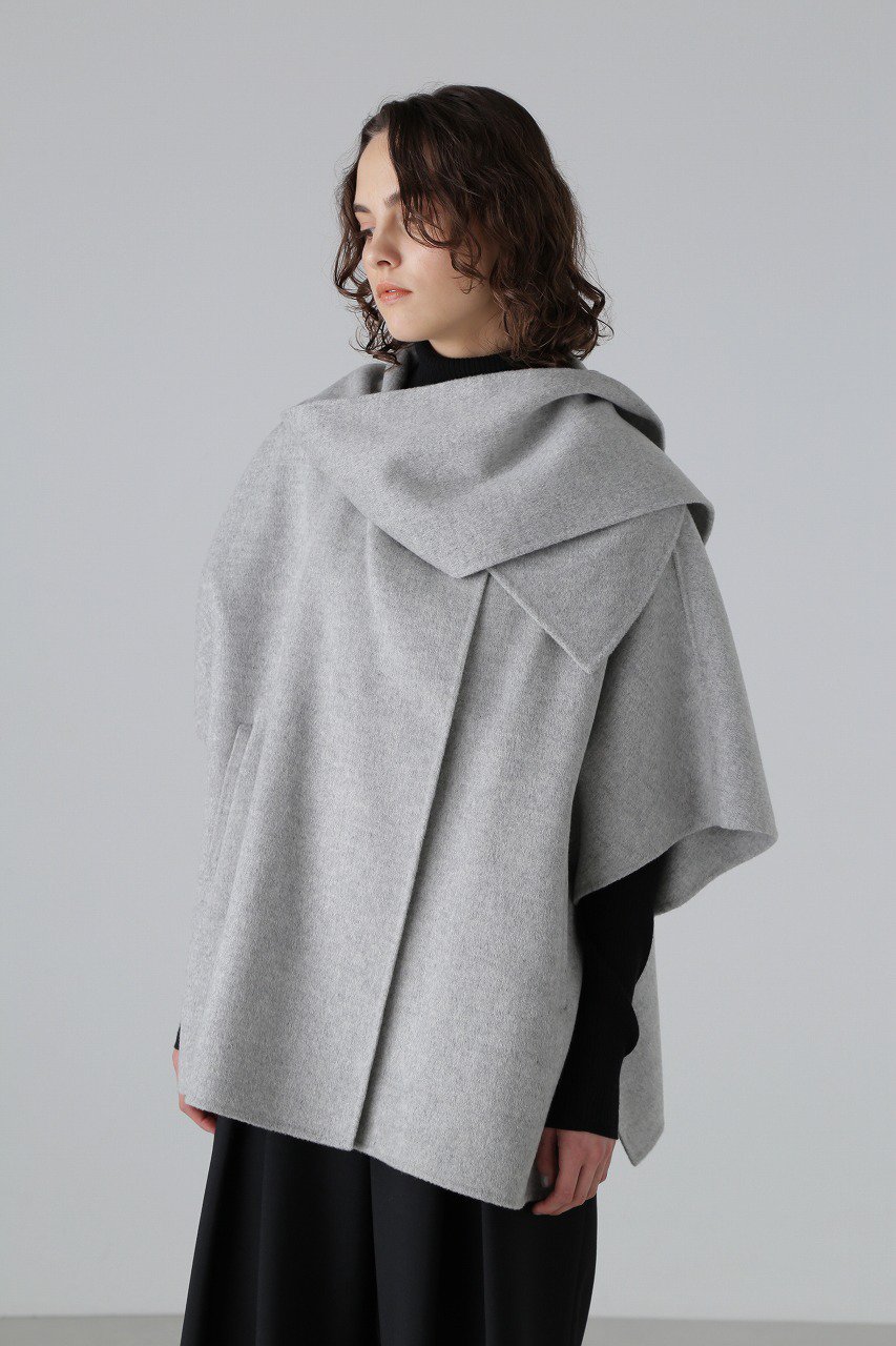 ADORE(アドーア)｜ピュアカシミヤポンチョ/グレー の通販｜ELLESHOP