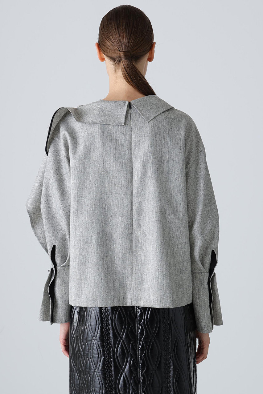 ADORE(アドーア)｜◇トップヘリンボーンブラウス/グレー の通販