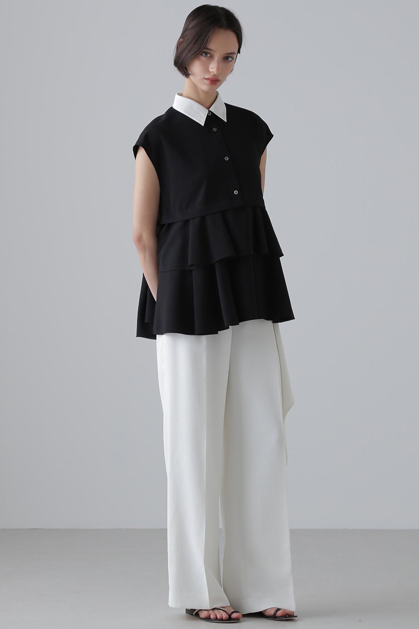 ADORE(アドーア)｜ドライタッチジョーゼットブラウス/ブラック の通販