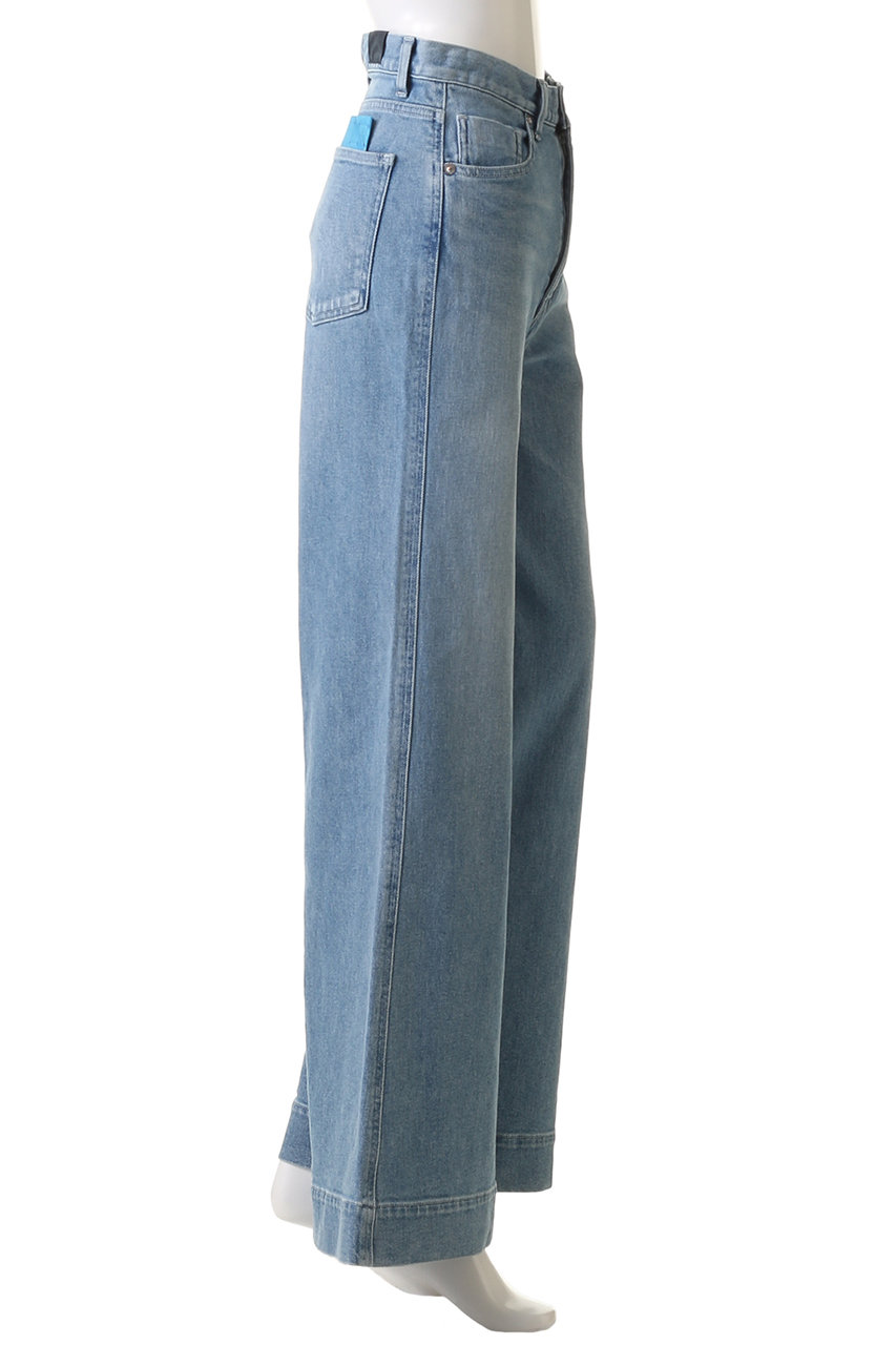 ADORE(アドーア)｜ワイドフレアデニム/ネイビー の通販｜ELLESHOP