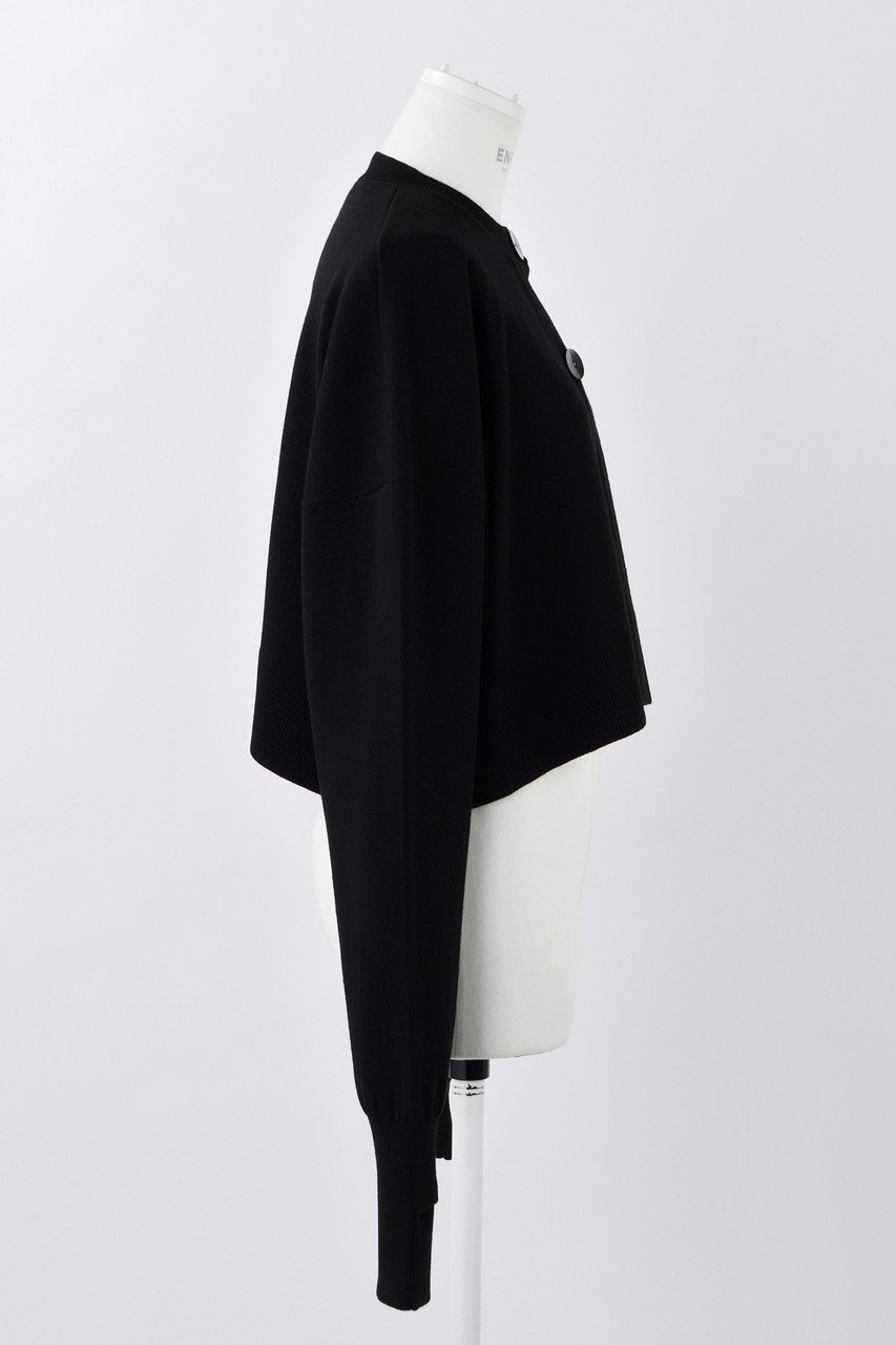 ENFOLD(エンフォルド)｜BIGボタンショート CD/カーディガン/ブラック