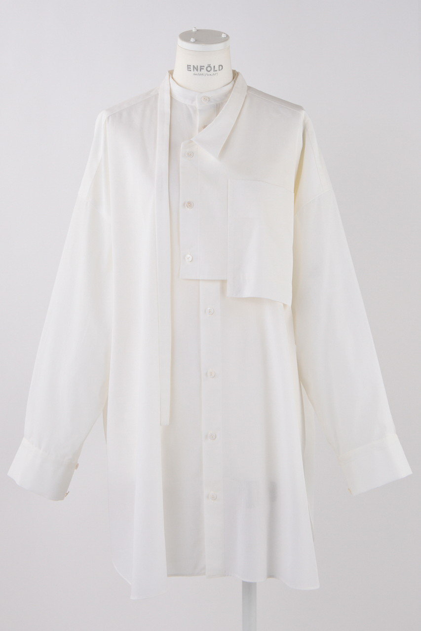 ENFOLD(エンフォルド)｜SUMMER LOOSE SHIRT/シャツ/ホワイト の通販