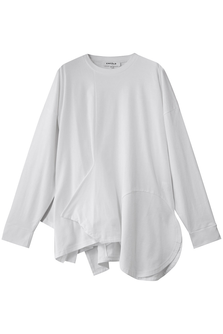 ENFOLD(エンフォルド)｜PLATE LONG-SLEEVE T-SHIRT/ホワイト の通販