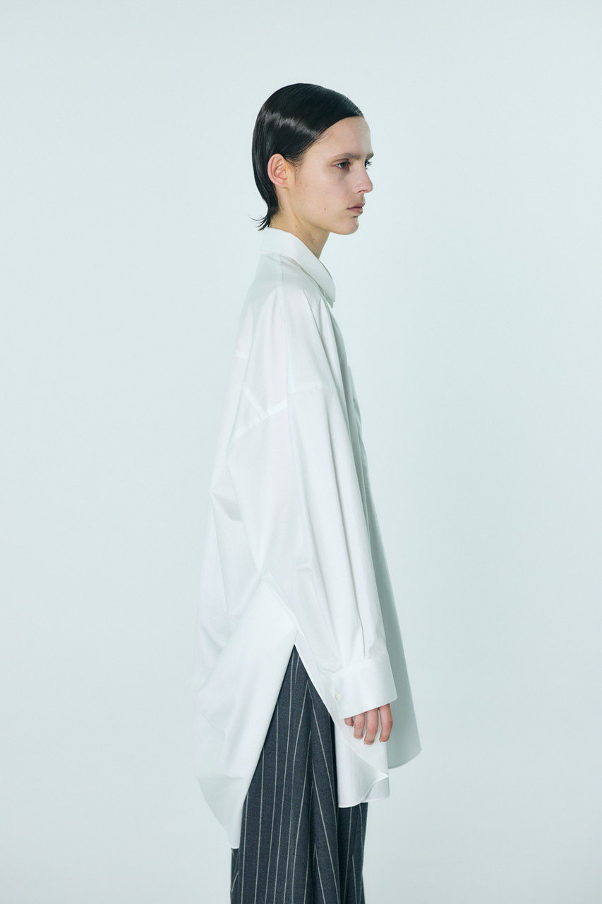 ENFOLD(エンフォルド)｜SLIT SHIRT/ホワイト の通販｜ELLESHOP・(エル