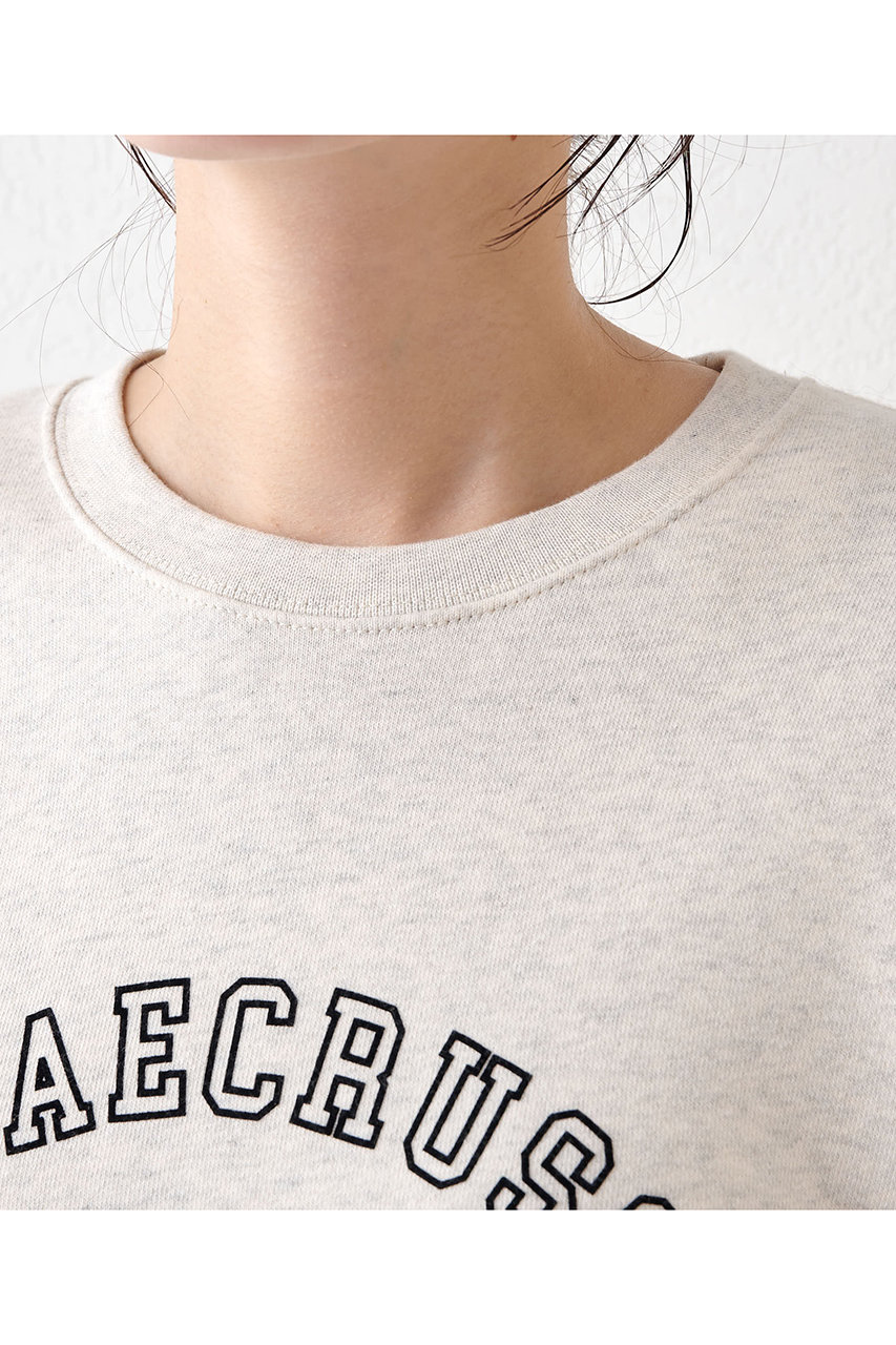 Whim Gazette(ウィム ガゼット)｜ロゴフロッキー裏毛/ライトベージュ